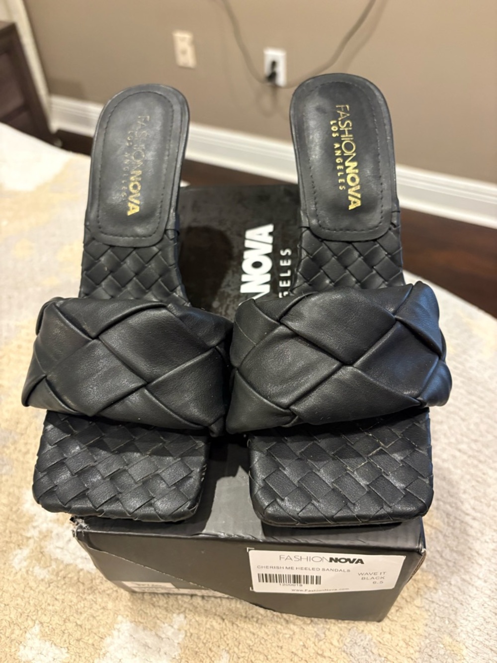 Fashion Nova Wave It Black Heels